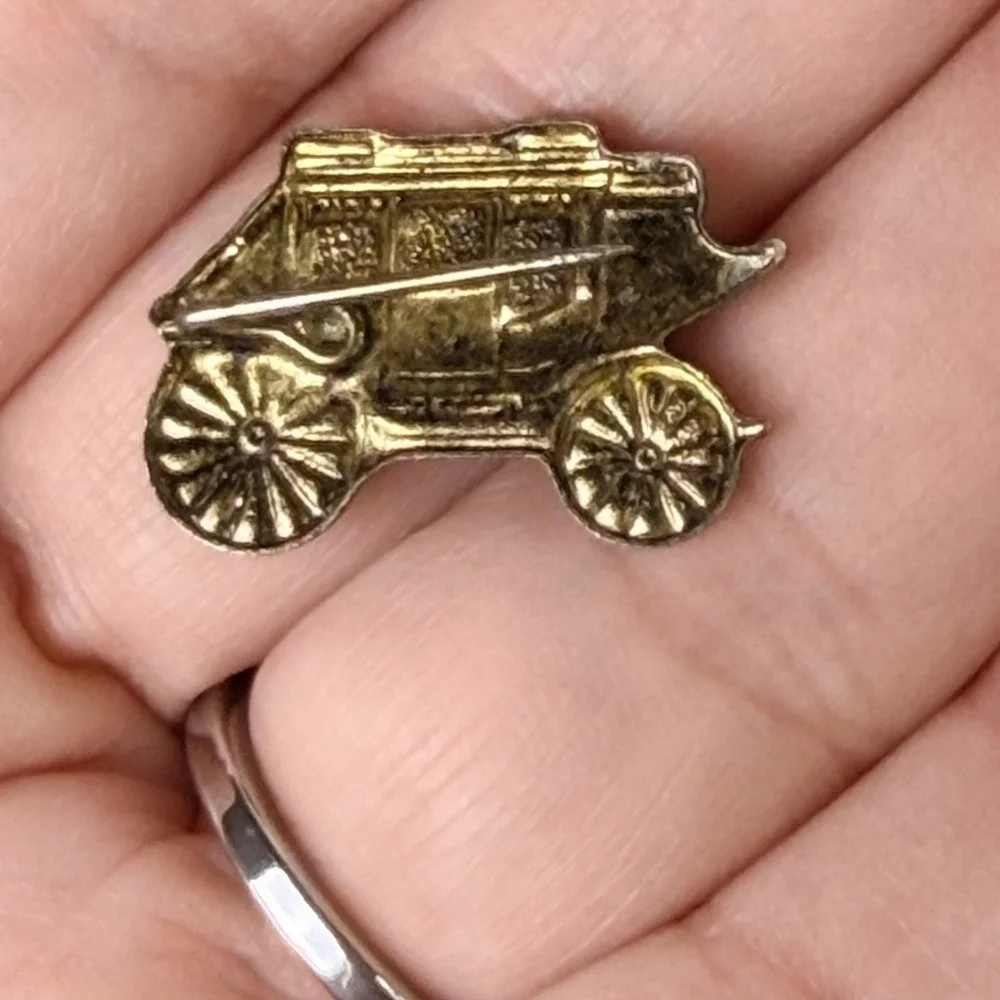 mens jewelry box with vintage cufflinks, Pins ,tie pins, box as is red valvet